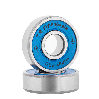 FlyingEagle WINGS PRO blue ABEC 9 bearings, durable 608 standard bearings for all skating setups