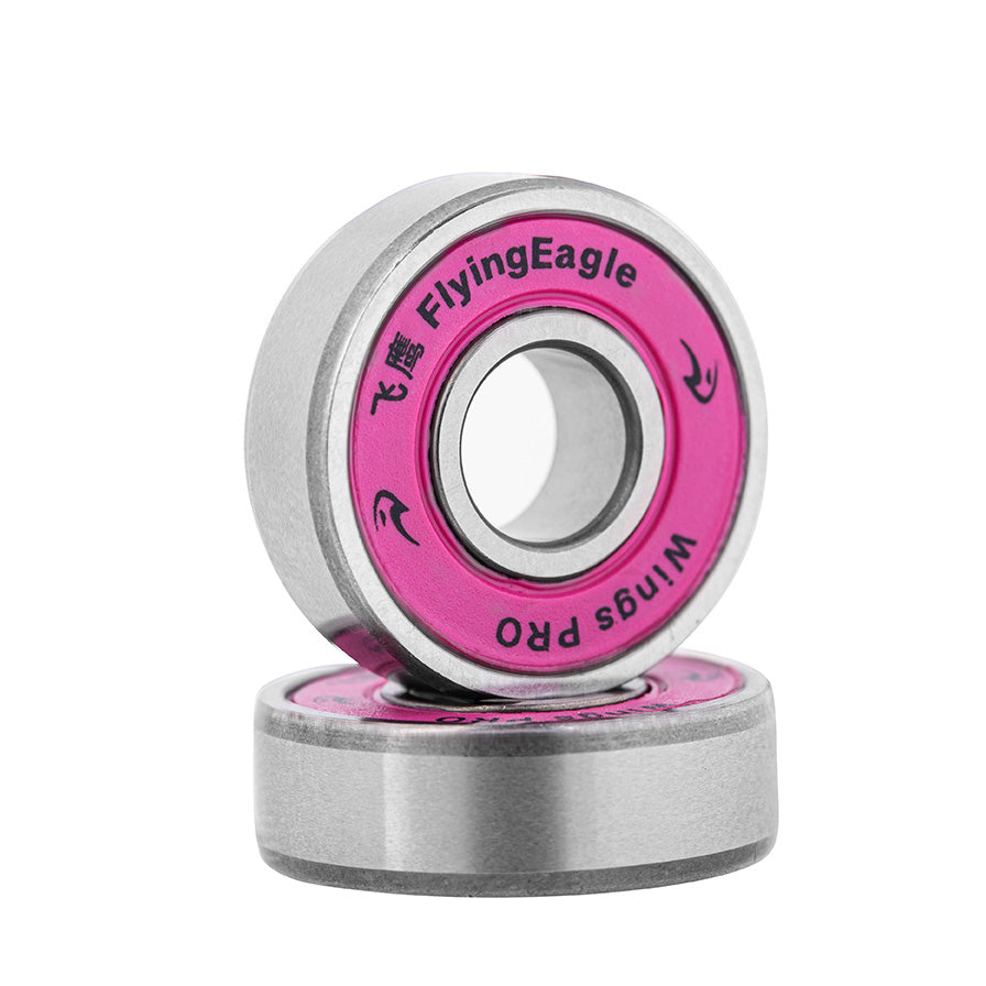 FlyingEagle WINGS PRO pink ABEC 9 bearings, 608 standard size for fast, durable inline and roller skating