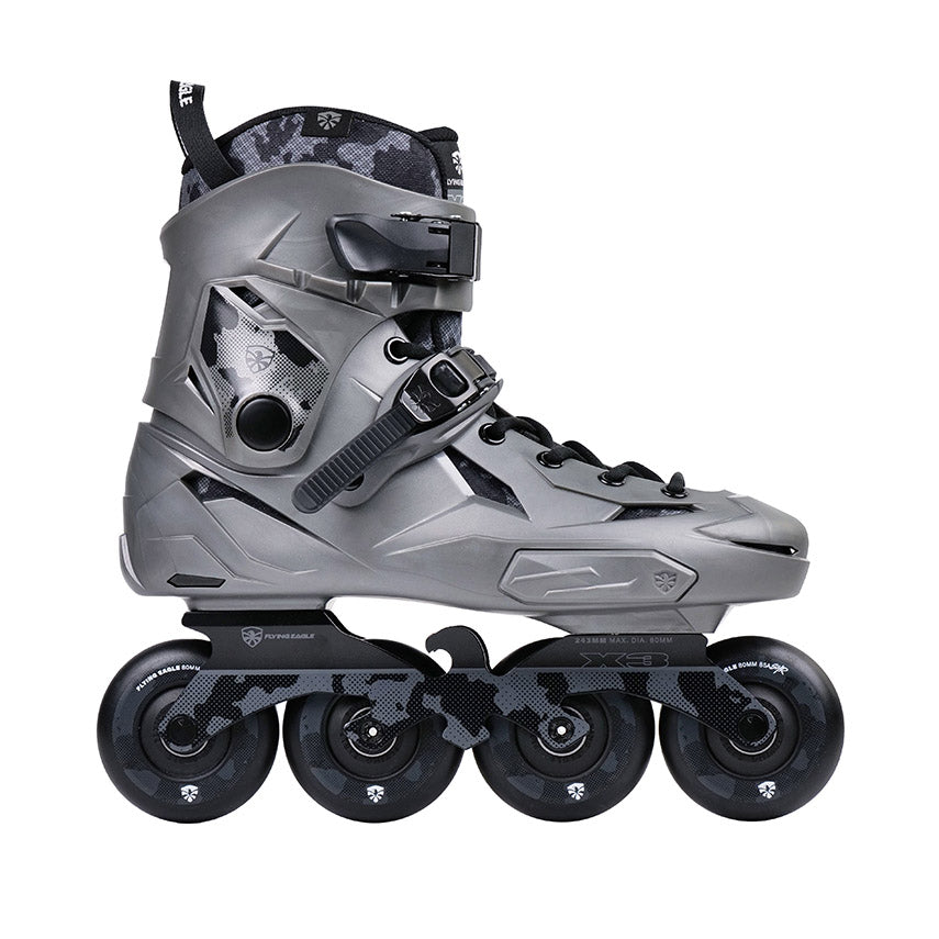Flying Eagle SHRIKE grey hard-boot 4 wheel inline skate EU size 36-46