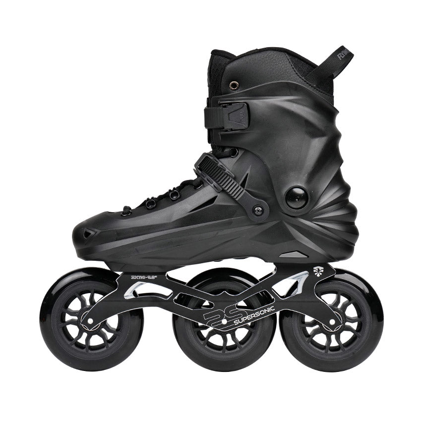 Black urban hardboot triskate FlyingEagle REAVER TRI 110mm 85A
