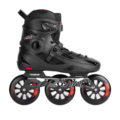 FlyingEagle AVIAN T110 black hard-boot adult inline skates 3x110mm wheel