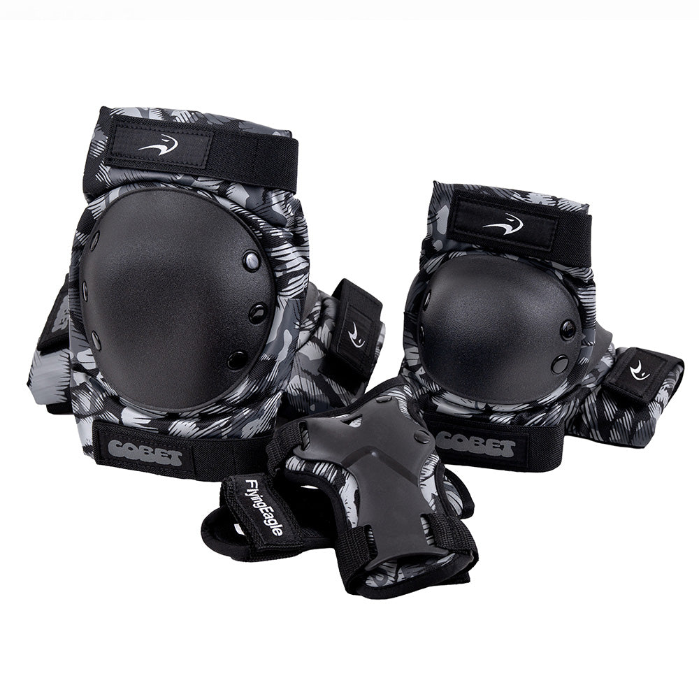Flying Eagle COBET black protective pads ABS hard shell nylon lycra cotton wear-resistant gear for skate cycling sports