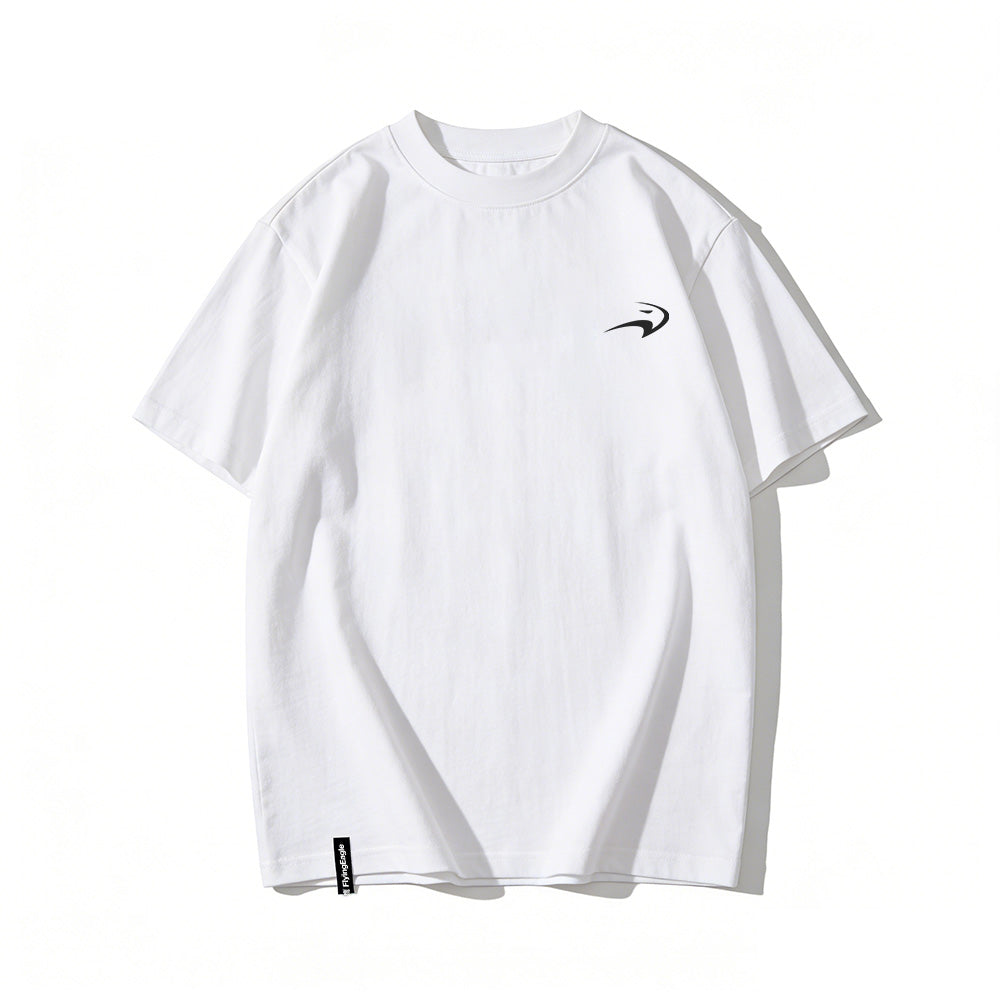FlyingEagle ICON TSHIRT white breathable pure cotton sport style casual short sleeve tee