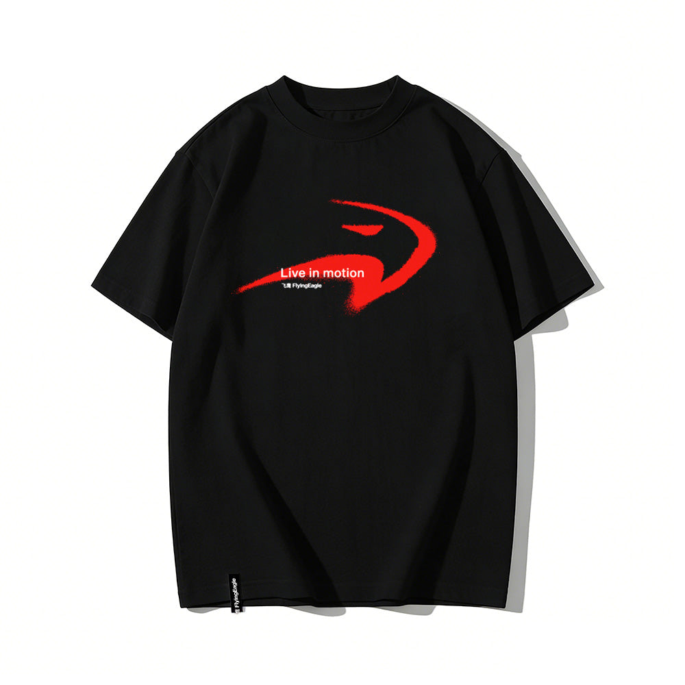 FlyingEagle SPRAYED TSHIRT black 100% premium cotton soft breathable casual sport tee