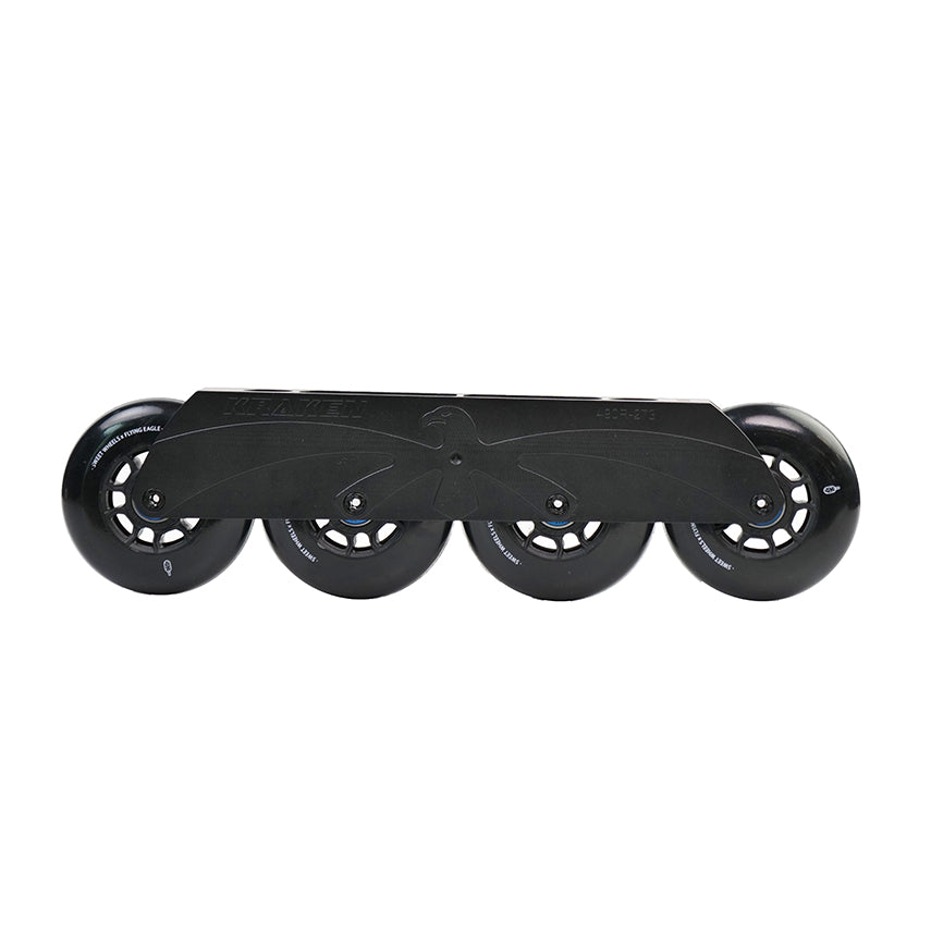 Black FlyingEagle LIBERTY 490R/3100 skate frame with progressive rocker for 4×90mm wheels