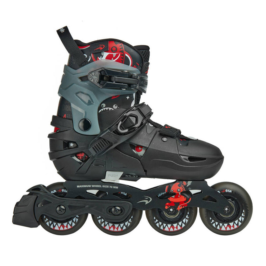 FlyingEagle L6 Lumos black kid inline skates size-adjustable with universal brake