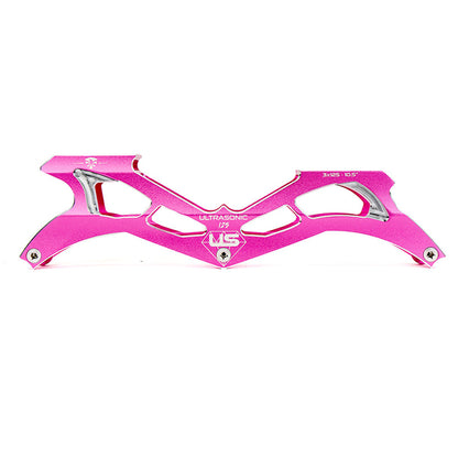 FlyingEagle ULTRASONIC pink skate frame fits 3×125mm wheels with compact rear wheel design