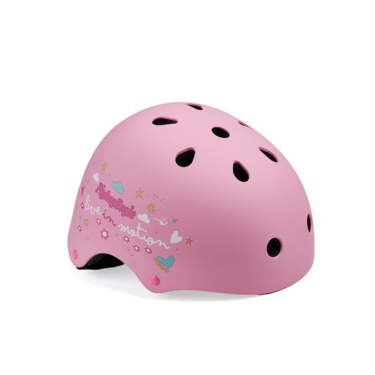 FlyingEagle RIDER pink sports helmet with shock-absorbent EPS foam for urban and aggressive skating protection