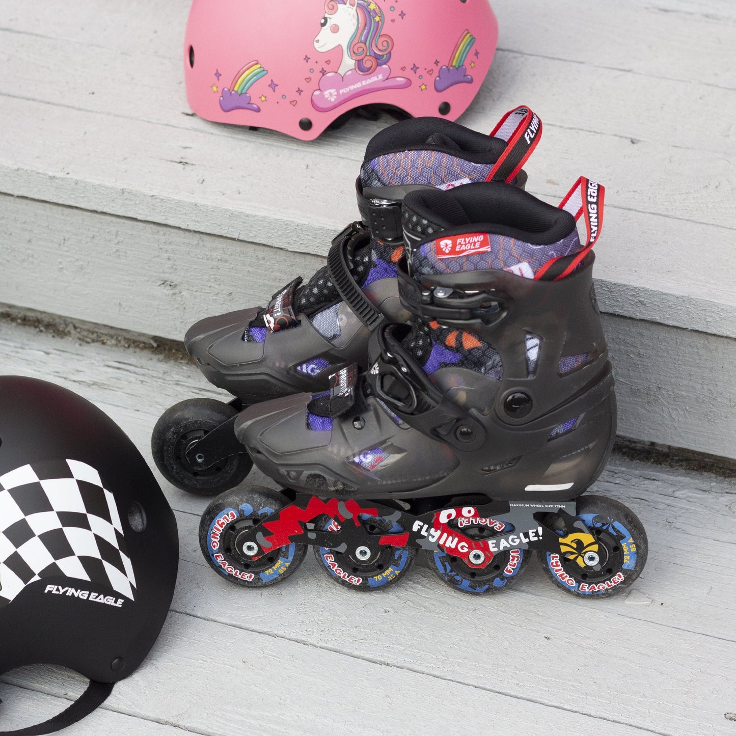 FlyingEagle SPROUT kid inline skates size-adjustable with universal brake included