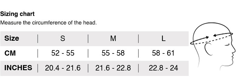 Sizing chart for RIDER 2026