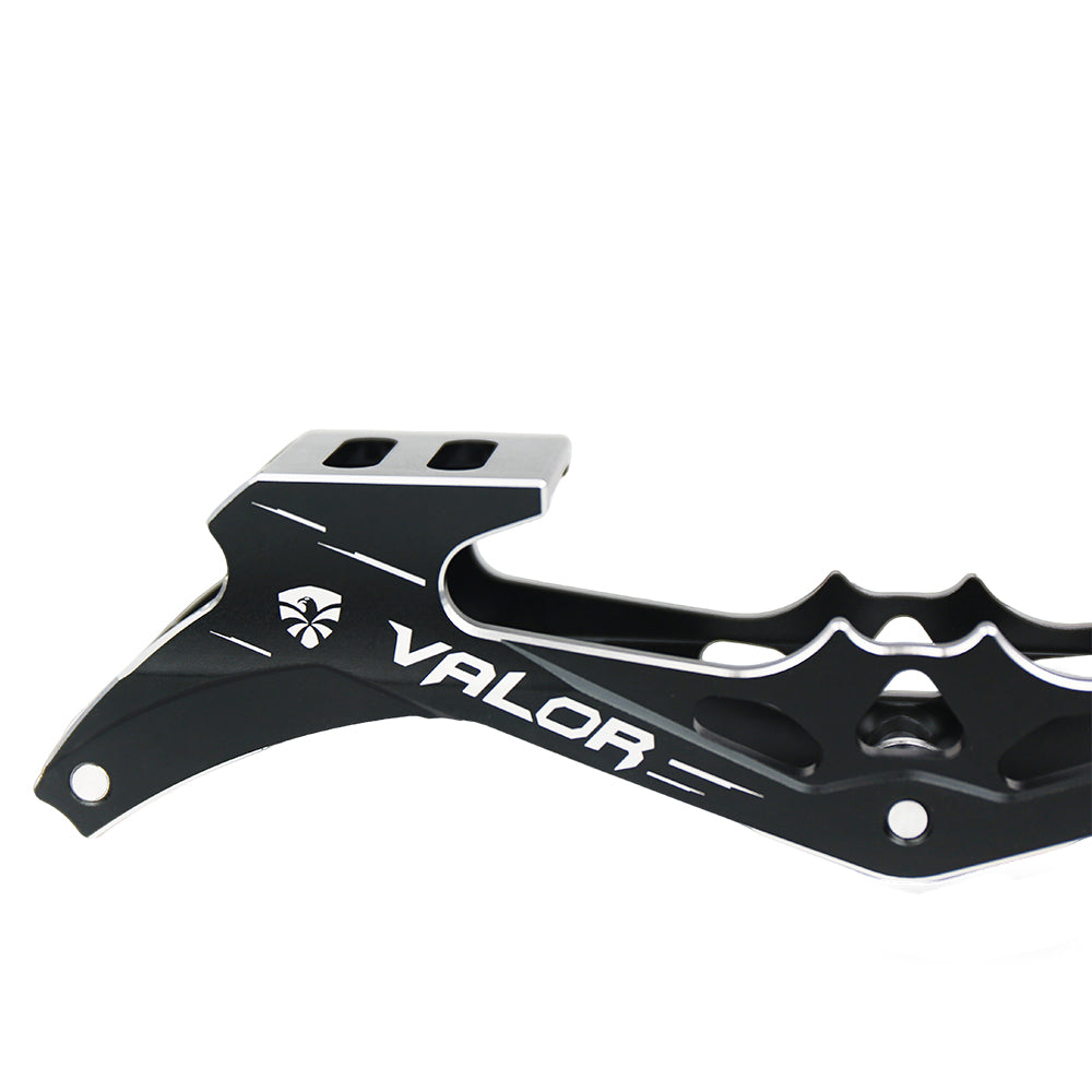 Close-up of FlyingEagle VALOR  children speed slalom frame sized 3X100mm, available in 232mm length and three mounting standards